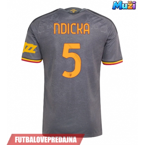 Lacne Muži Futbalové dres AS Roma Evan Ndicka #5 2026-27 Krátky Rukáv - Tretina